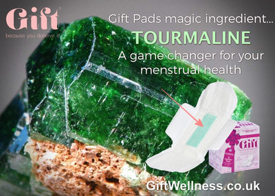 🌿🌸 Unveiling the Magic of Tourmaline: The Secret Ingredient in Gift Wellness Menstrual Pads 🌸🌿