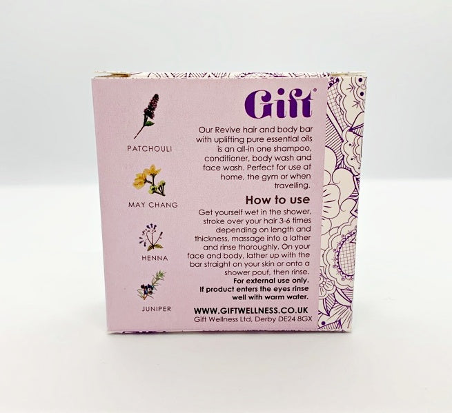 Revive All-In-One Bar - Patchouli, May Chang, Henna & Juniper - giftwellness