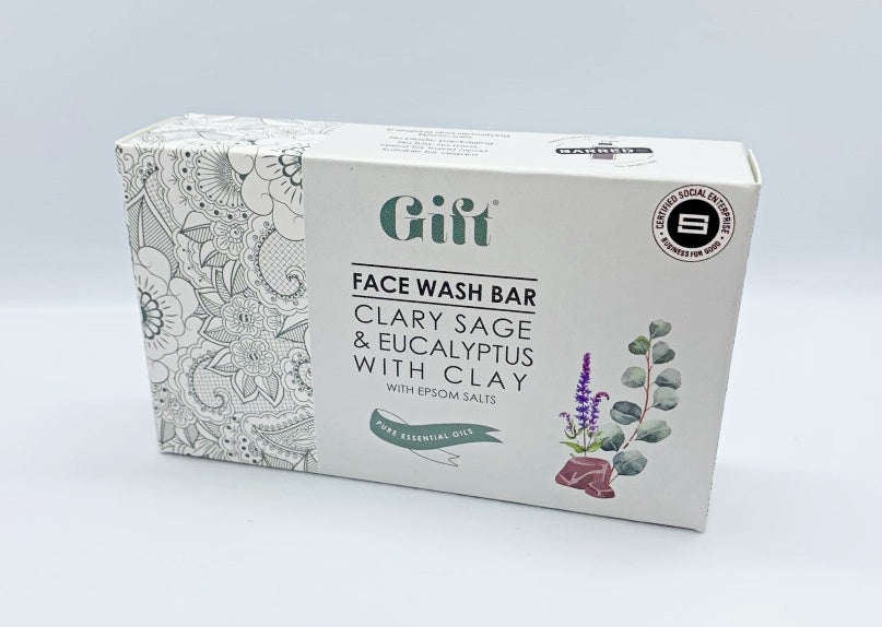 Face Wash Bar - Eucalyptus, Clary Sage, Kaolin Clay & Witch Hazel - giftwellness